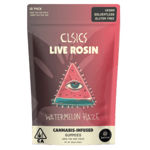 Watermelon Haze Live Rosin Gummies 100mg