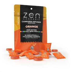 Orange 1THC:10CBD Gummies
